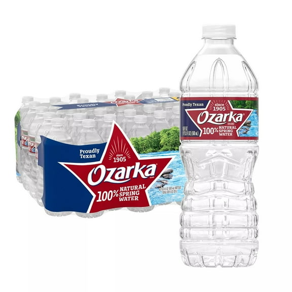 OZARKA Brand 100% Natural Spring Water, 16.9-ounce Plastic Bottles (Pack of 40)