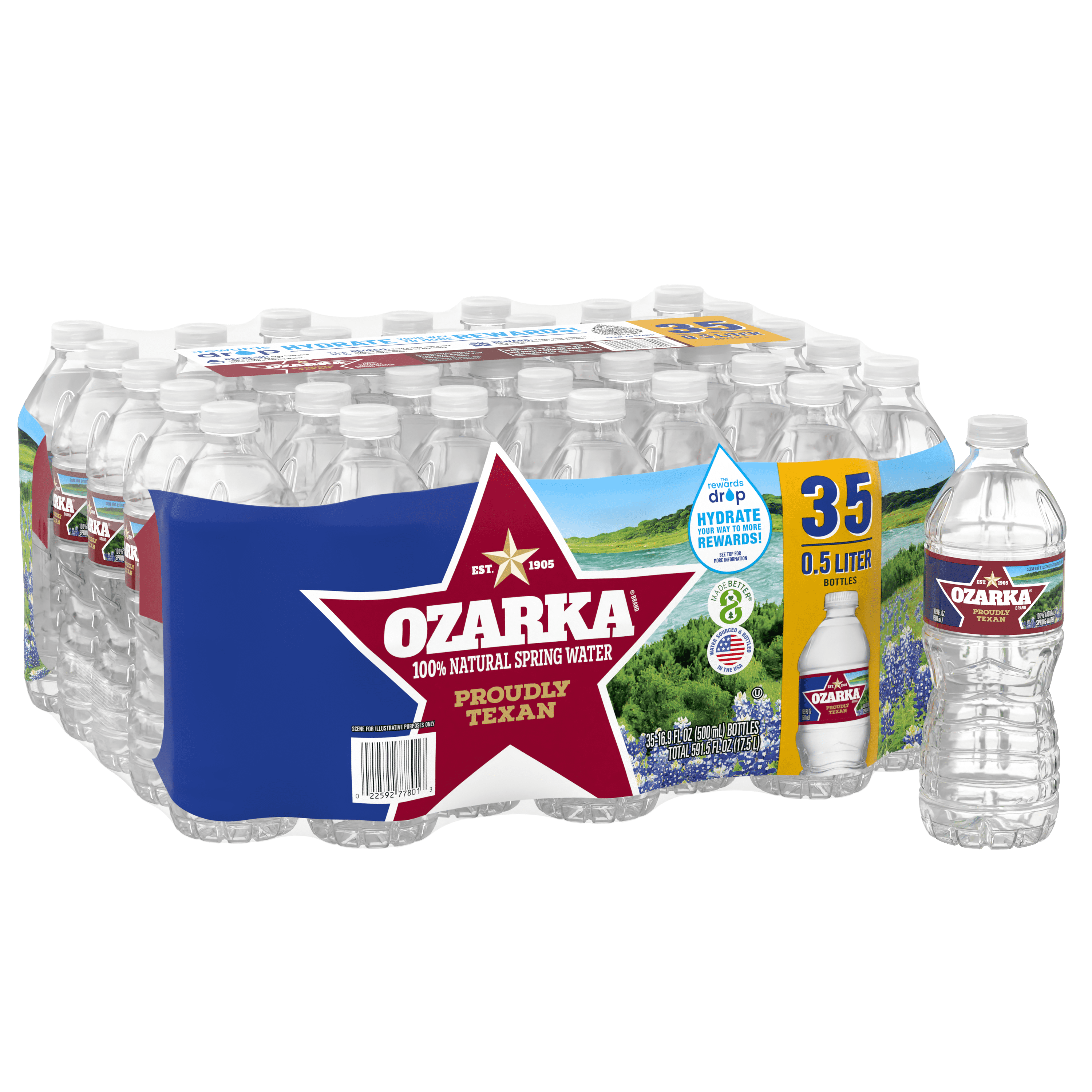 OZARKA 100% Natural Spring Water, Unflavored,