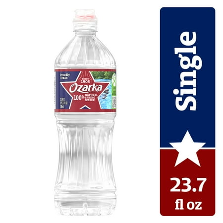 OZARKA Brand 100% Natural Spring Water, 23.7-ounce plastic bottle