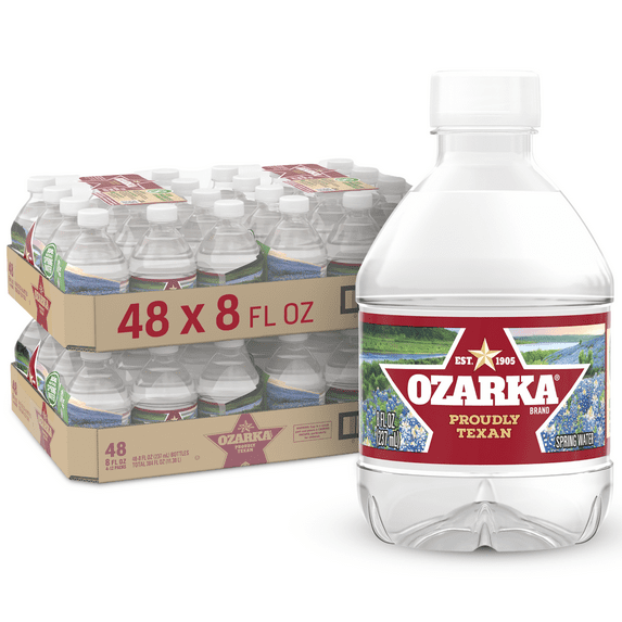 Ozarka Texas Spring Water, 8 fl oz, 48-pack Plastic Bottles