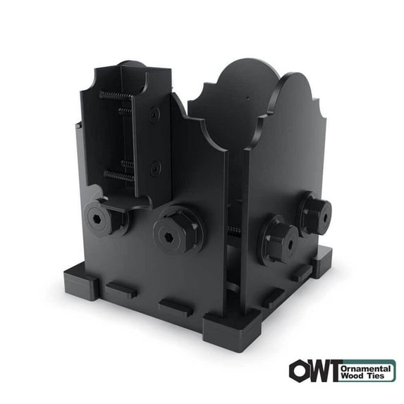 OZCO 56671 Laredo Sunset 6"x6" Black Galv Elev. Post Base/Single Rail Saddle