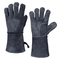 thumbnail image 1 of OZERO 932°F Heat Resistant Leather Welding Gloves Grill BBQ Glove for Tig Welder/Grilling/Barbecue/Oven/Fireplace/Wood Stove - Long Sleeve and Insulated Lining, 1 of 9