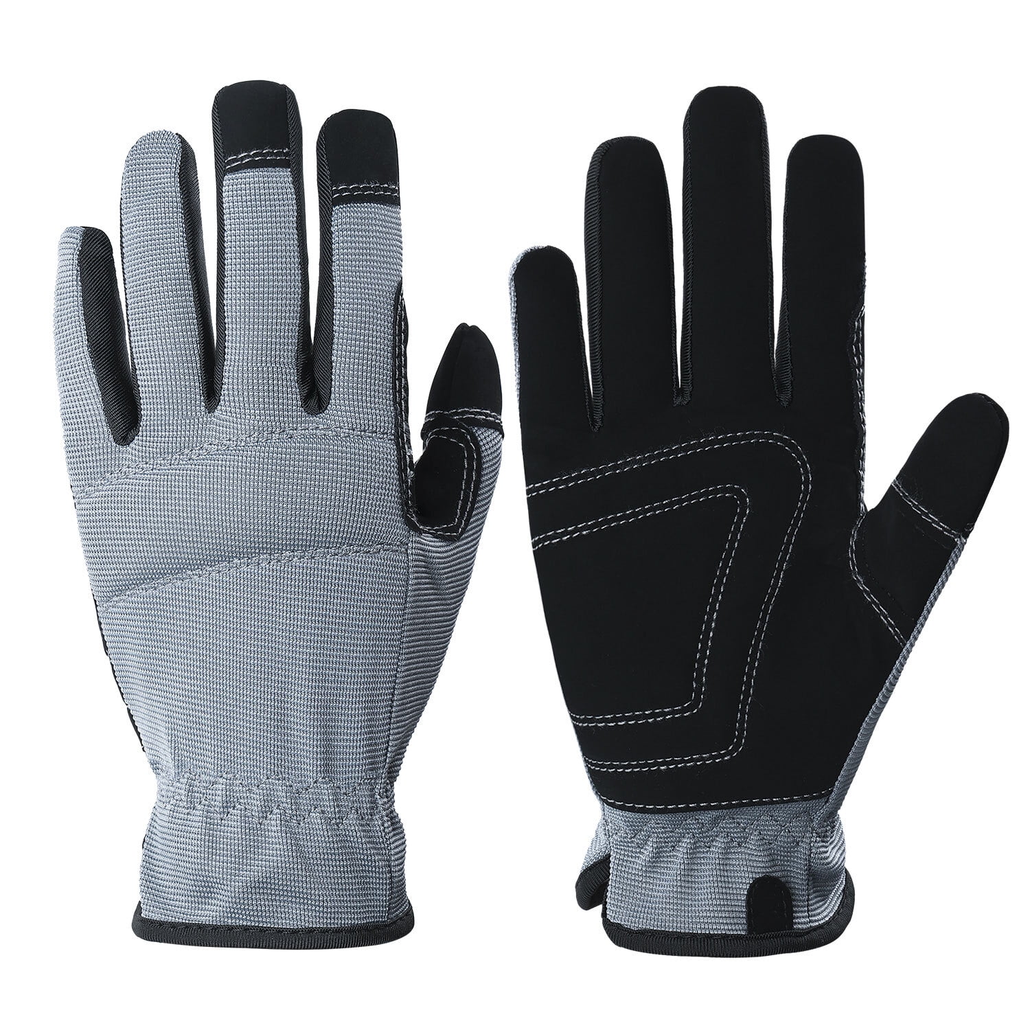 OZERO Gardening Gloves Work for Women and Men, Flexible Breathable ,Thorn Proof Gardening Gloves for Yard, Best Garden Gifts & Tools for Gardener (M-Gray)