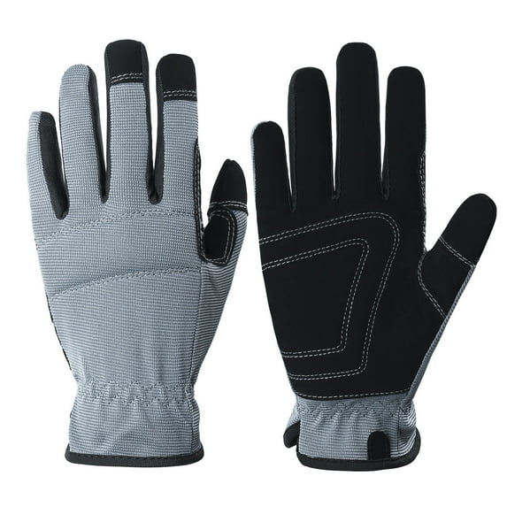 OZERO Gardening Gloves Work for Women and Men, Flexible Breathable ,Thorn Proof Gardening Gloves for Yard, Best Garden Gifts & Tools for Gardener (XL-Gray)