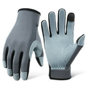 OZERO Gardening Work Gloves Men Women Deerskin Leather Touch Screen Garden Outdoor Sports Cycling Driving Breathable Fitness Gloves