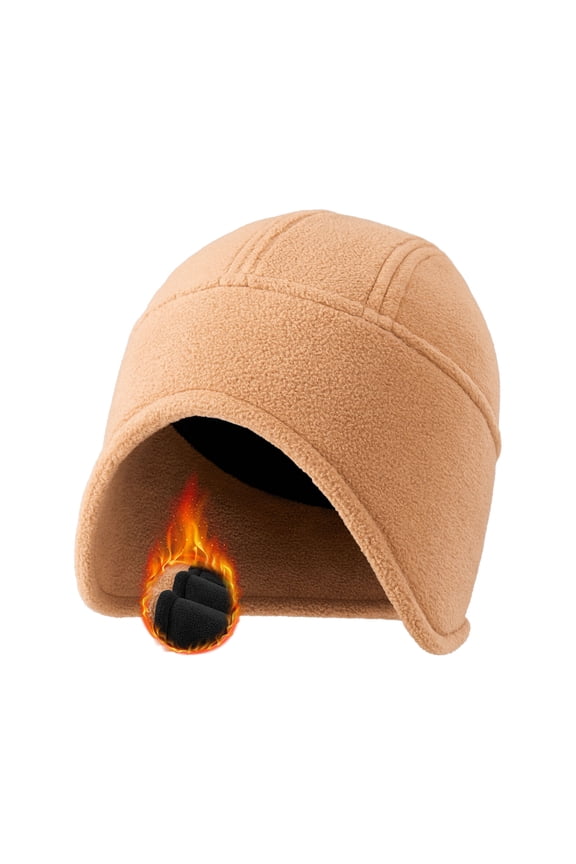 Mens Beanies for Winter: Thermal Thick Polar Fleece Soft Skull Cap Ski Hats - Earflaps Cycling Beanies for Men Women