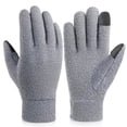 thumbnail image 1 of OZERO Mens & Womens Winter Gloves Polar Fleece Snow Gloves with Elastic Cuff Heather Gray, 1 of 8