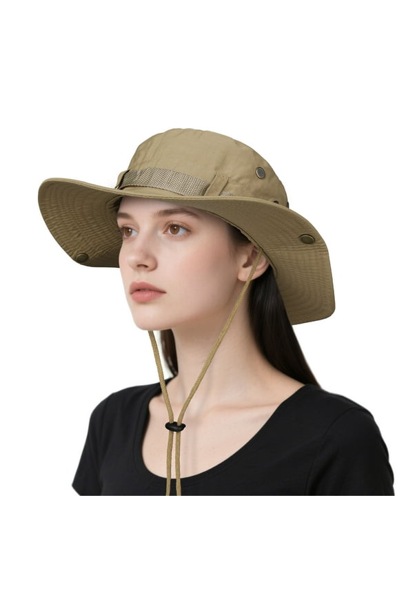 Sun Hat for Men Women: Fishing Hat Wide Brim Bucket Boonie Hats UV Protection for Summer Beach Hiking Safari Travel
