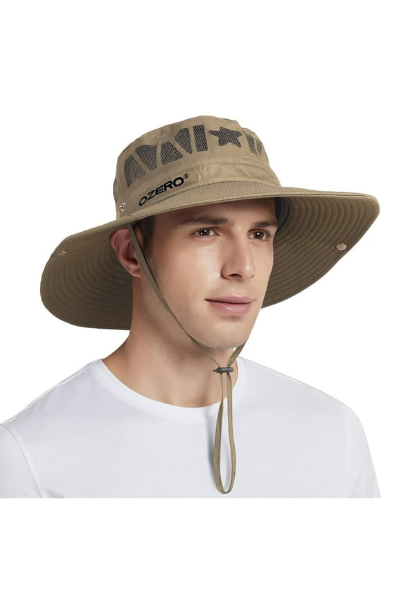 Sun Hat for Men Women: Wide Brim UV Protection Fishing Hat - Lightweight Foldable Bucket Hat for Hiking Gardening Beach