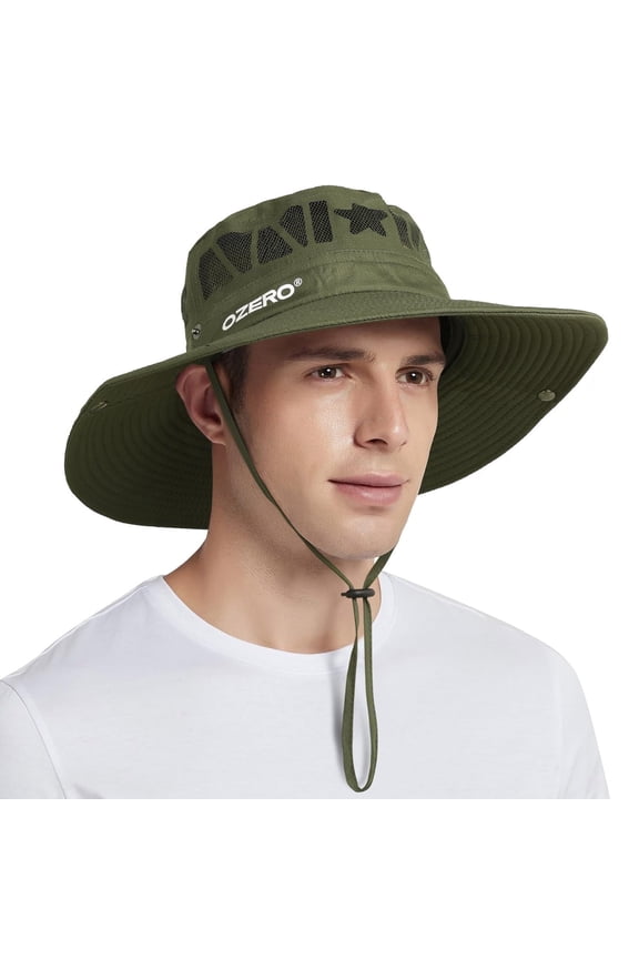 Sun Hat for Men Women: Wide Brim UV Protection Fishing Hat - Lightweight Foldable Bucket Hat for Hiking Gardening Beach