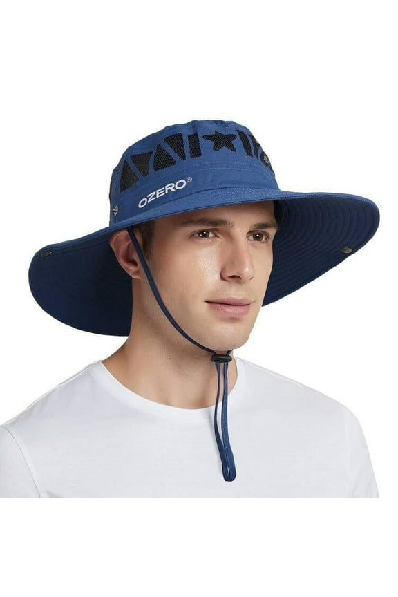 Sun Hat for Men Women: Wide Brim UV Protection Fishing Hat - Lightweight Foldable Bucket Hat for Hiking Gardening Beach