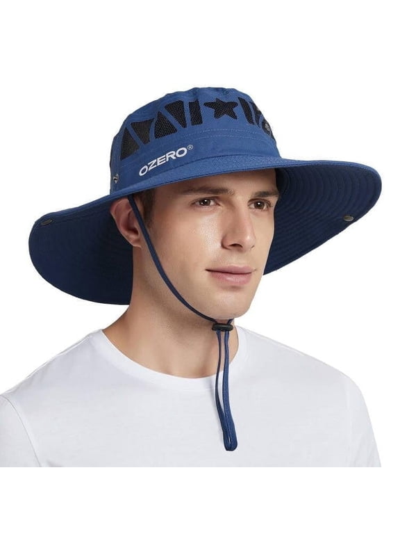 Sun Hat for Men Women: Wide Brim UV Protection Fishing Hat - Lightweight Foldable Bucket Hat for Hiking Gardening Beach