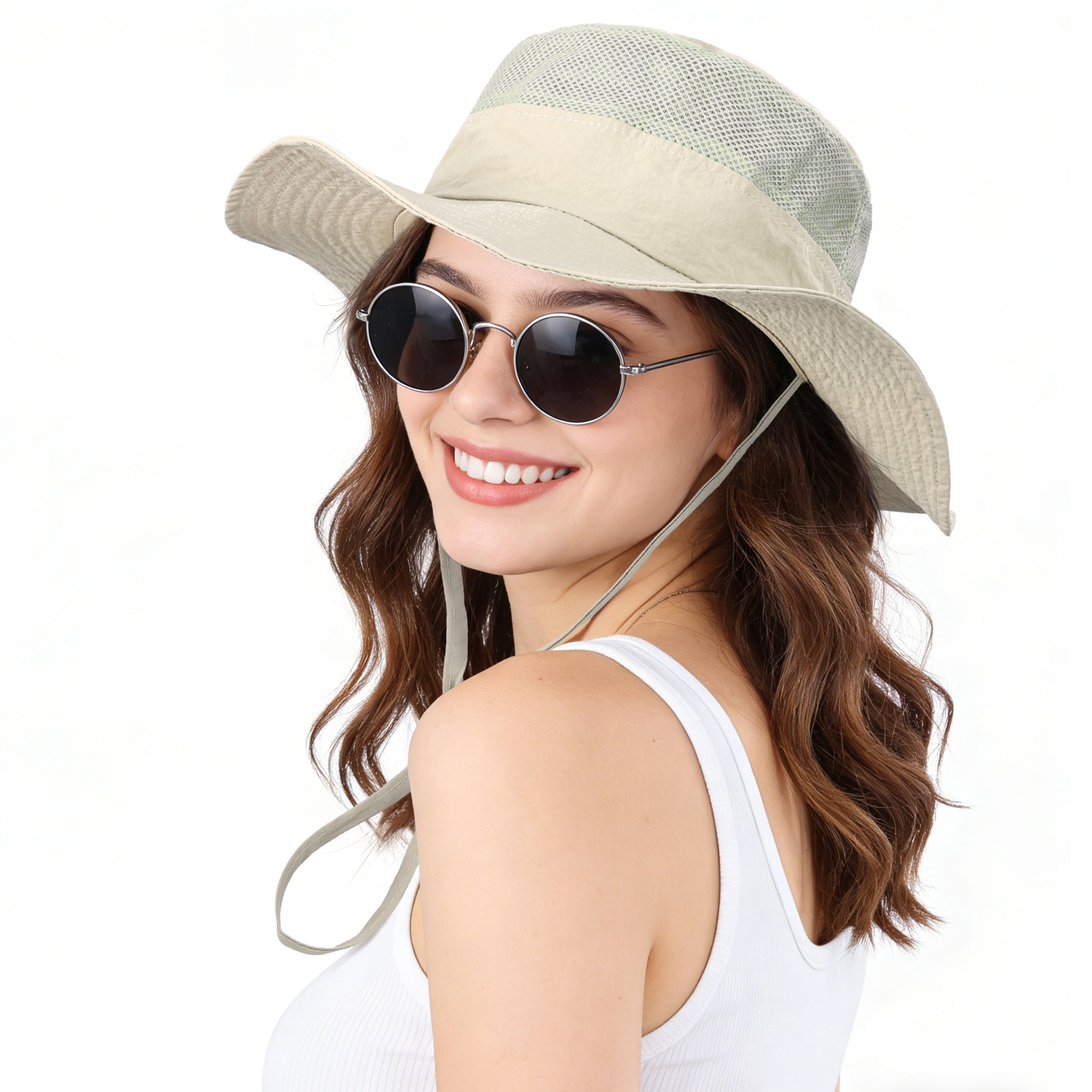 Straw Sun Hat with Wide Brim UPF 50+ for Men Women Beach Fishing Wide Brim Straw Hat For Men & Women - UPF 50+ Sun Protection  main image 2
