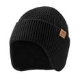 thumbnail image 1 of OZERO Winter Beanies Hats Men: Beanie with Ear Flaps Outdoor Thermal Knitted Hat - Warm Ski Stocking Polar Fleece Cuffed Cap, 1 of 7