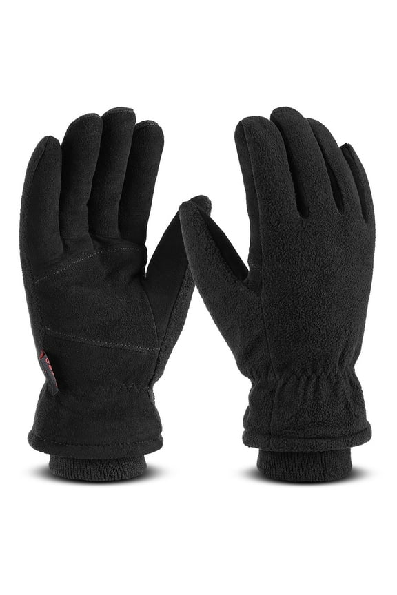 Winter Gloves -30°F Cold Proof Deerskin Suede Leather Insulated Water-resistant Windproof Thermal Glove for Driving Hiking Snow Work in Cold Weather - Warm Gifts for Men and Women