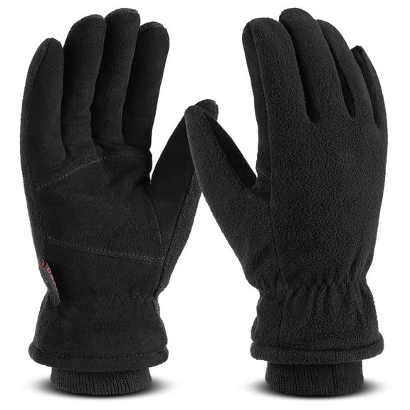 OZERO Winter Gloves -30°F Cold Proof Deerskin Suede Leather Insulated Water-resistant Windproof Thermal Glove for Driving Hiking Snow Work in Cold Weather - Warm Gifts for Men and Women