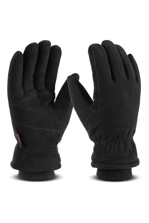 Winter Gloves -30°F Cold Proof Deerskin Suede Leather Insulated Water-resistant Windproof Thermal Glove for Driving Hiking Snow Work in Cold Weather - Warm Gifts for Men and Women