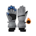 thumbnail image 1 of OZERO Winter Ski Gloves, Unisex Waterproof Thermal Gloves, Touchscreen Anti-Slip Snow Gloves with Wrist Leash & Double Cuff for Skiing Snowboarding Outdoor Sports Gray, 1 of 9