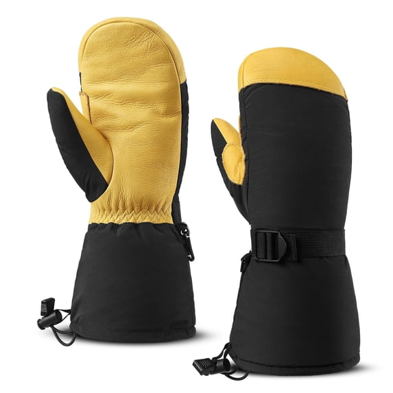 OZERO Winter Warm Gloves, Thermal Snow Mittens for Men Women, Skiing Snowmobiling Snow Shoveling
