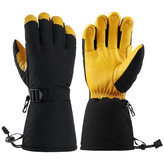 OZERO Winter Warm Gloves, Thermal Snow Mittens for Men Women, Skiing Snowmobiling Snow Shoveling