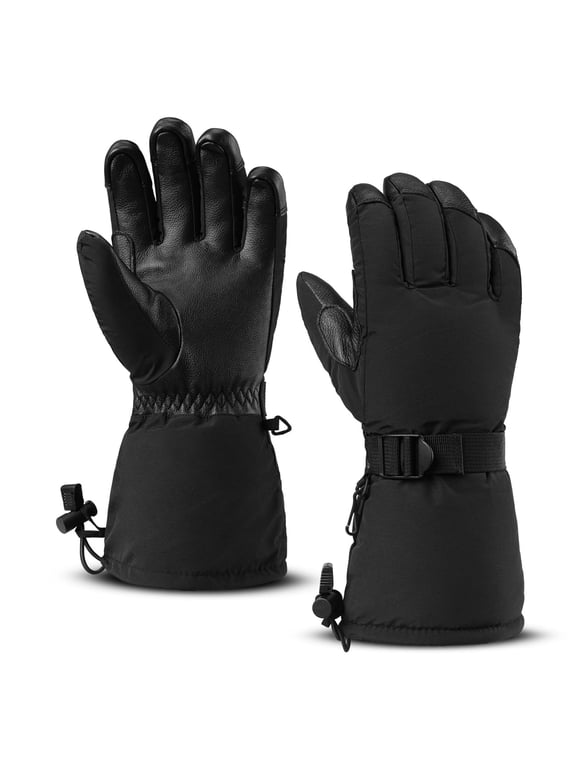 Winter Warm Gloves, Thermal Snow Mittens for Men Women, Skiing Snowmobiling Snow Shoveling