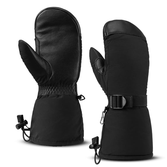 OZERO Winter Warm Gloves, Thermal Snow Mittens for Men Women, Skiing Snowmobiling Snow Shoveling