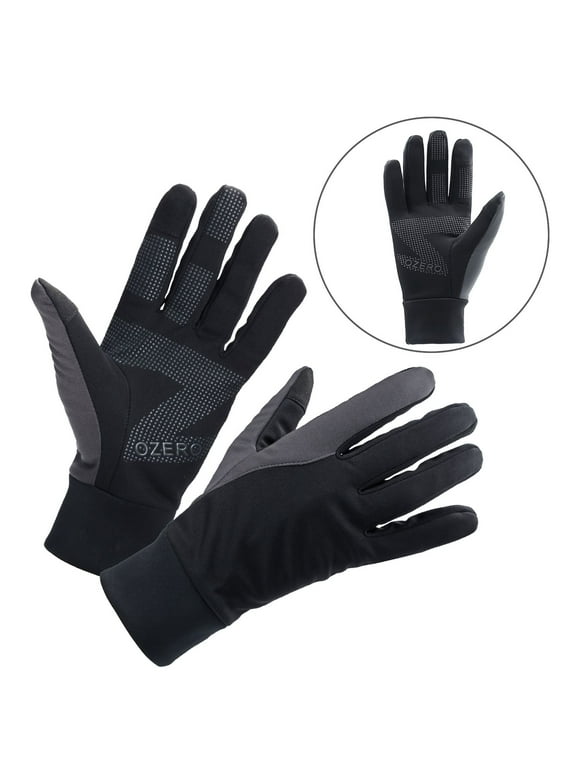 OZERO Women Winter Warm Gloves Touchscreen Anti Slip Windproof Phone Texting Thermal Black