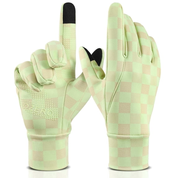OZERO Womens Winter Gloves for Cold Weather: Touchscreen Thermal Womens Gloves Texting - Water Resistant Anti-Slip Warm for Running Cycling Driving Green