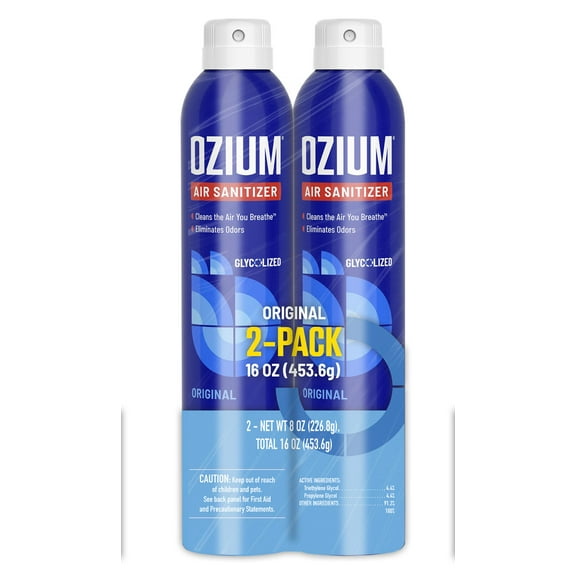 OZIUM Air Sanitizer Spray, Original Scent, 8 oz Can – Cleans Air, Eliminates Odors & Freshens, 2 Pack