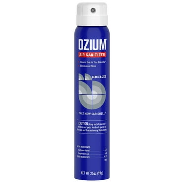 OZIUM Auto Air Freshener Spray, New Car Scent, 1 Pack, 3.5 oz Can