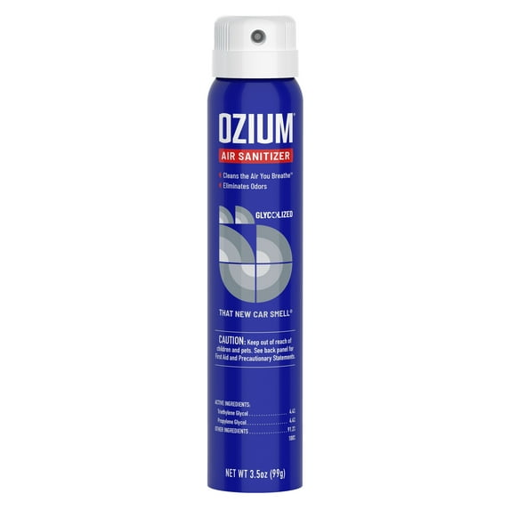 OZIUM Car Air Sanitizer Spray, 3.5 oz, New Car Scent - Air Sanitization & Odor Elimination