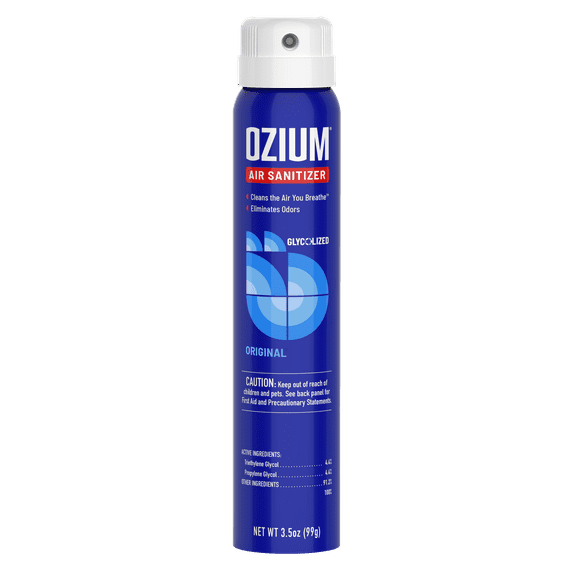 OZIUM Car Air Sanitizer Spray, For Air Sanitization and Odor Elimination, Original Scent, 3.5 oz