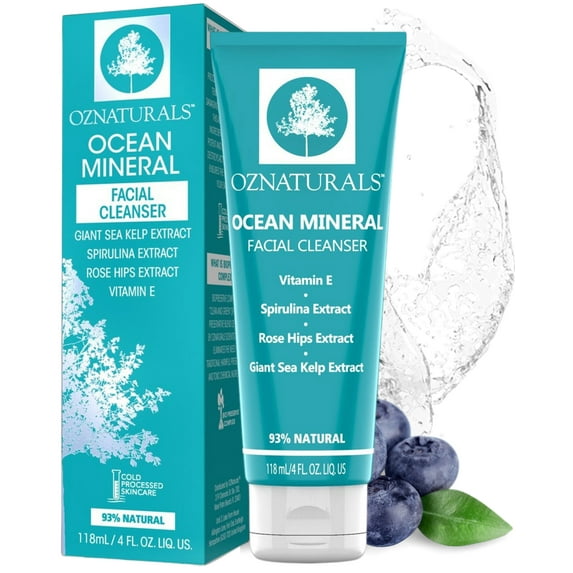 OZNaturals Ocean Mineral Facial Cleanser, 4 oz Cleanser