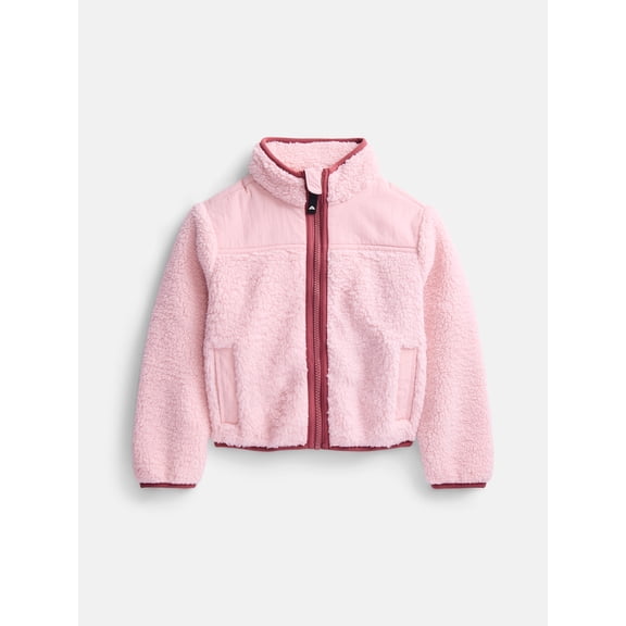 Ozark Trail Girls Fleece Jacket with Long Sleeves, Sizes 4-18 & Plus