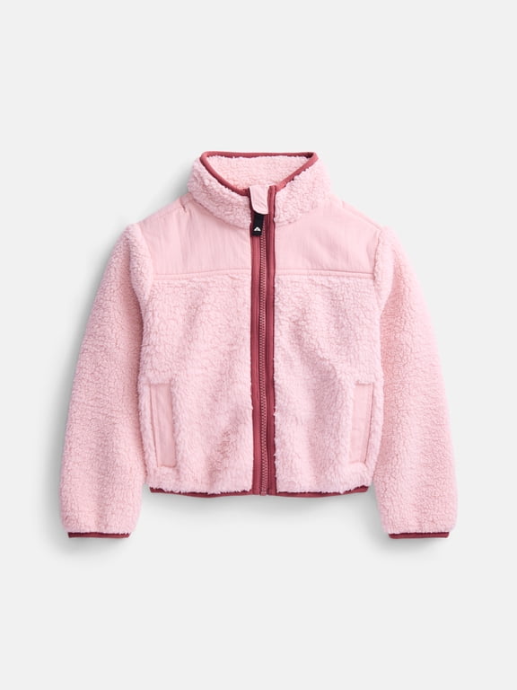 Girls Fleece Jacket with Long Sleeves, Sizes 4-18 & Plus
