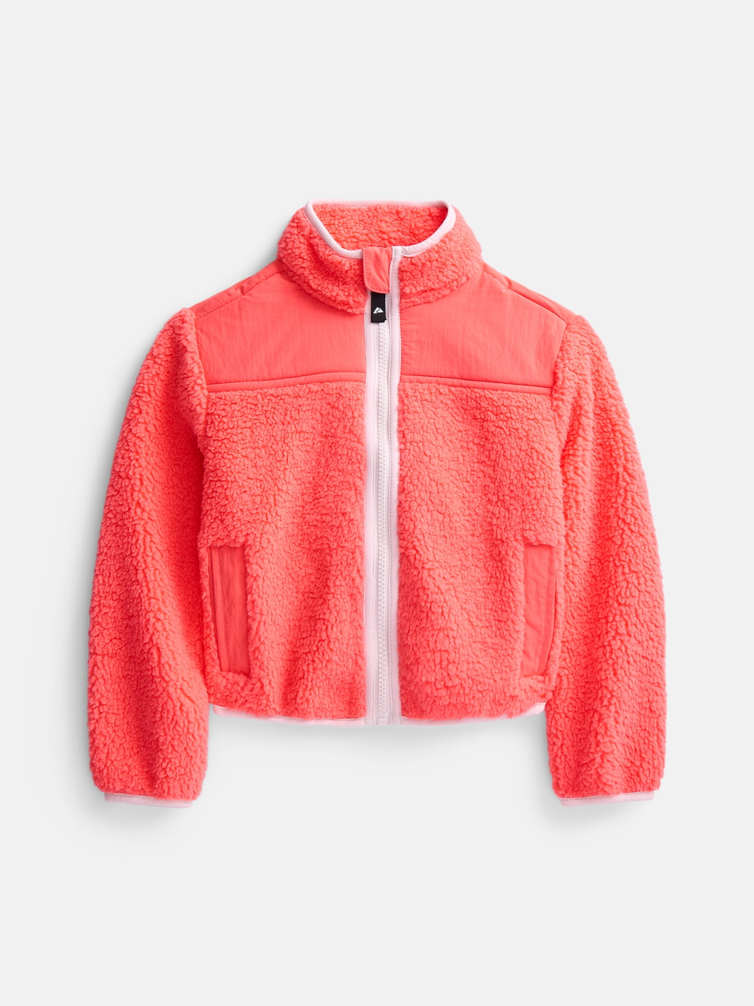 Ozark Trail Girls Fleece Jacket with Long Sleeves, Sizes 4-18 & Plus