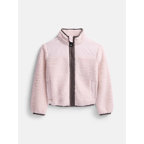 Ozark Trail Girls Fleece Jacket with Long Sleeves, Sizes 4-18 & Plus