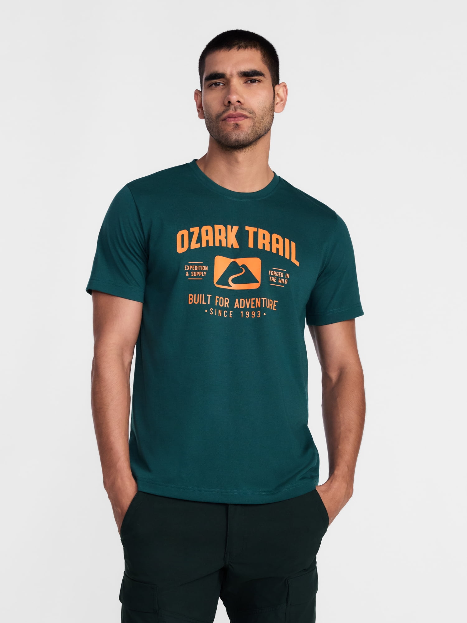 Ozark Trail Men's Active Graphic Tee with Short Sleeves, Sizes S-3XL