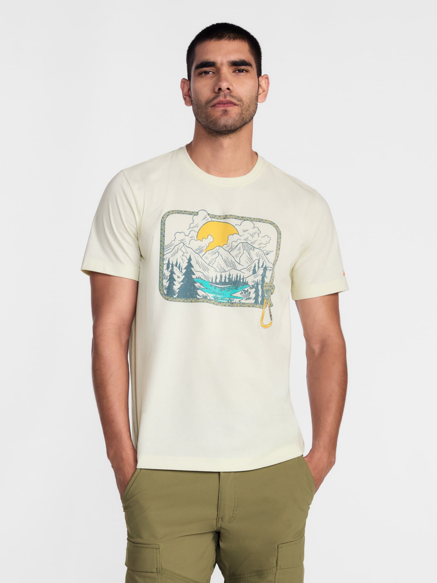 Ozark Trail Men's Active Graphic Tee with Short Sleeves, Sizes S-3XL