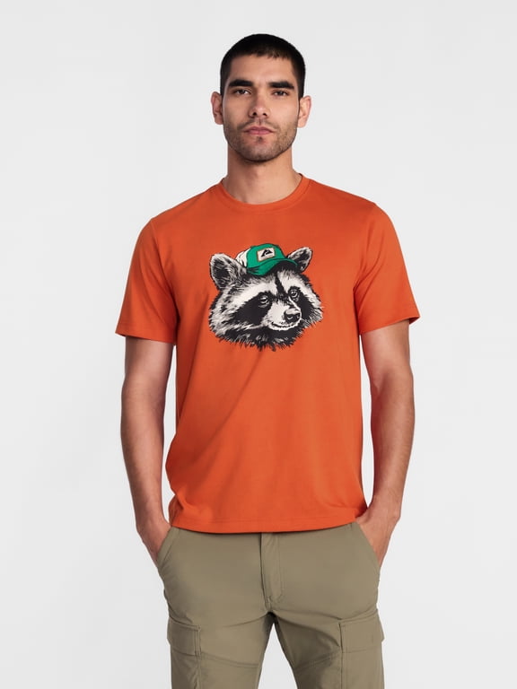 Men's Active Graphic Tee with Short Sleeves, Sizes S-3XL