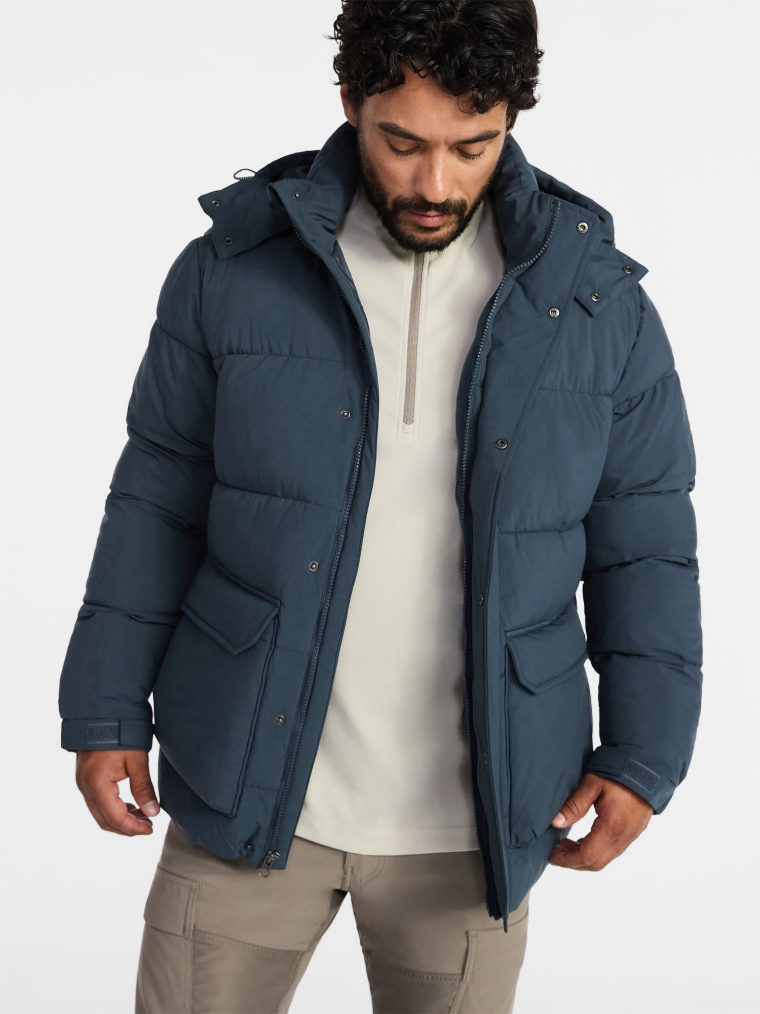 Ozark Trail Men's Hooded Puffer Jacket, Sizes S-3XL