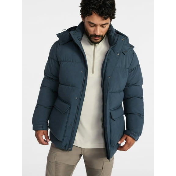 Ozark Trail Men's Hooded Puffer Jacket, Sizes S-3XL
