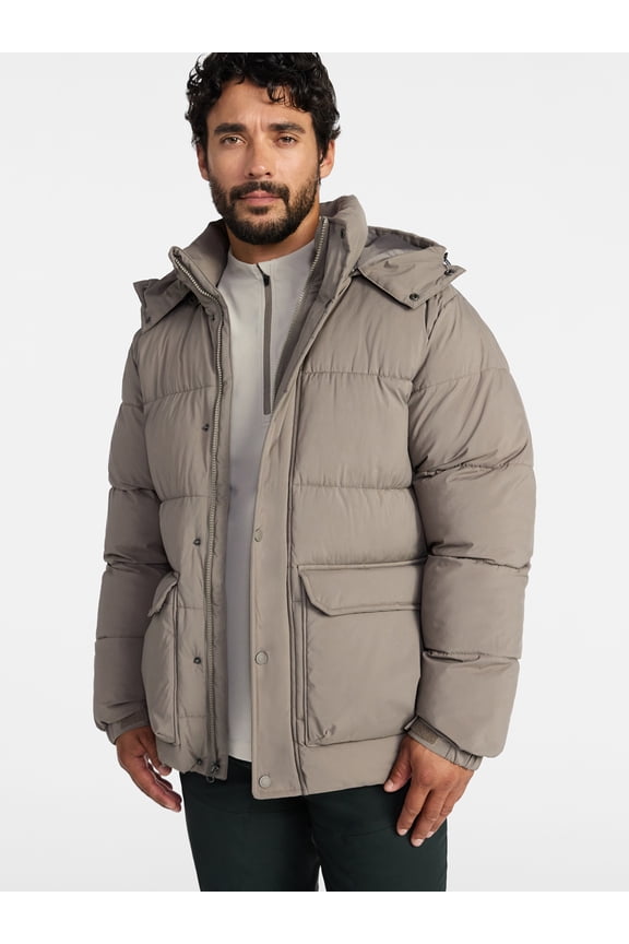 Men's Hooded Puffer Jacket, Sizes S-3XL