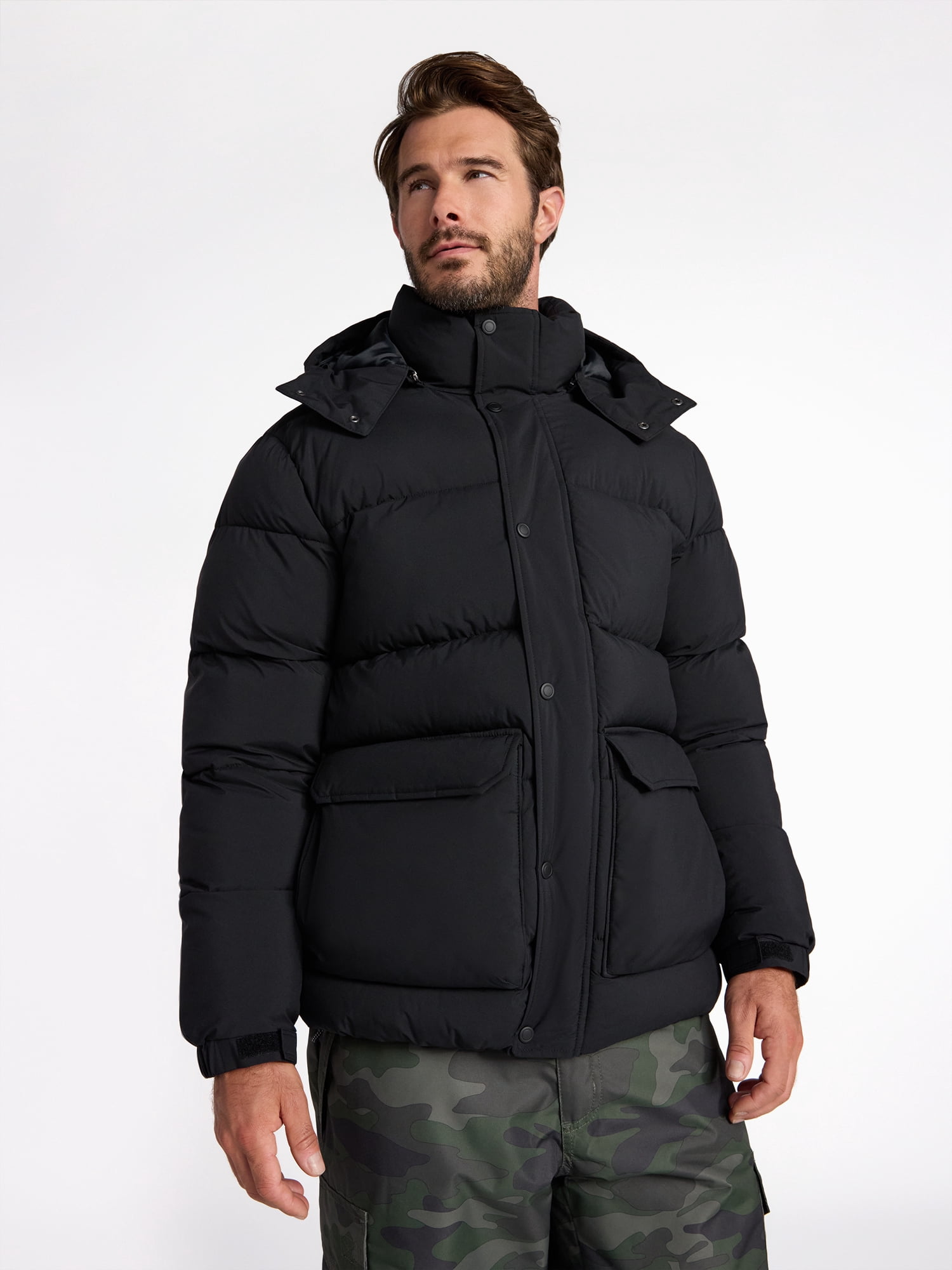 Men's Hooded Puffer Jacket, Sizes S-3XL