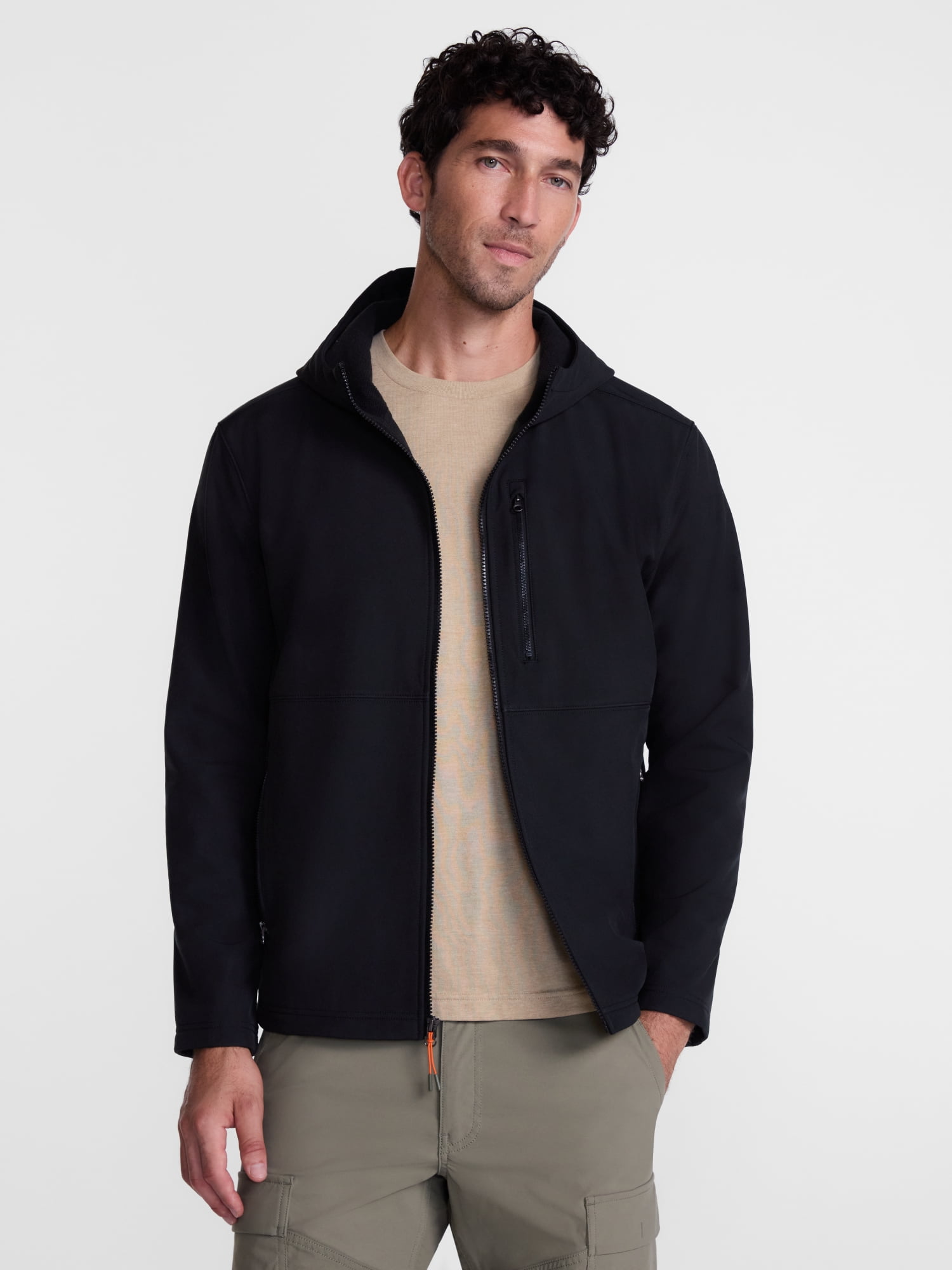 Ozark Trail Men's and Big Men's Softshell Jacket with Hood, Sizes S-3XL