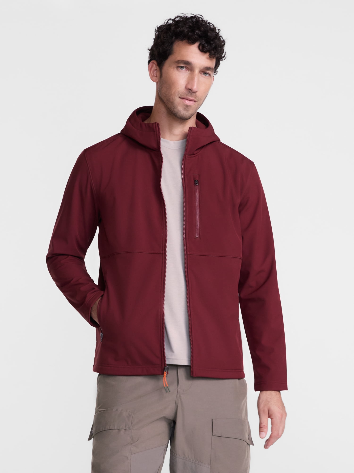 Ozark Trail Men's and Big Men's Softshell Jacket with Hood, Sizes S-3XL