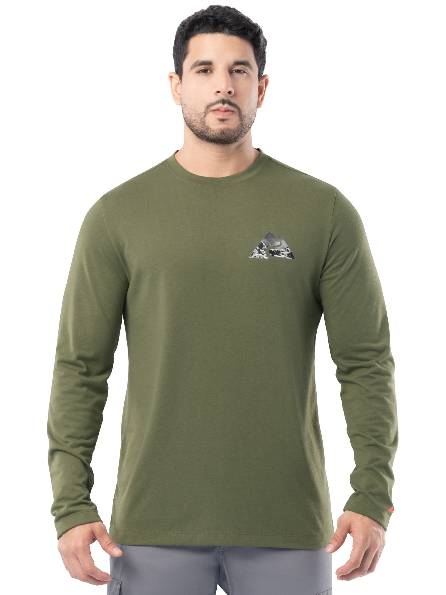 Ozark Trail Men's Active Graphic Tee with Long Sleeves, Sizes S-3XL