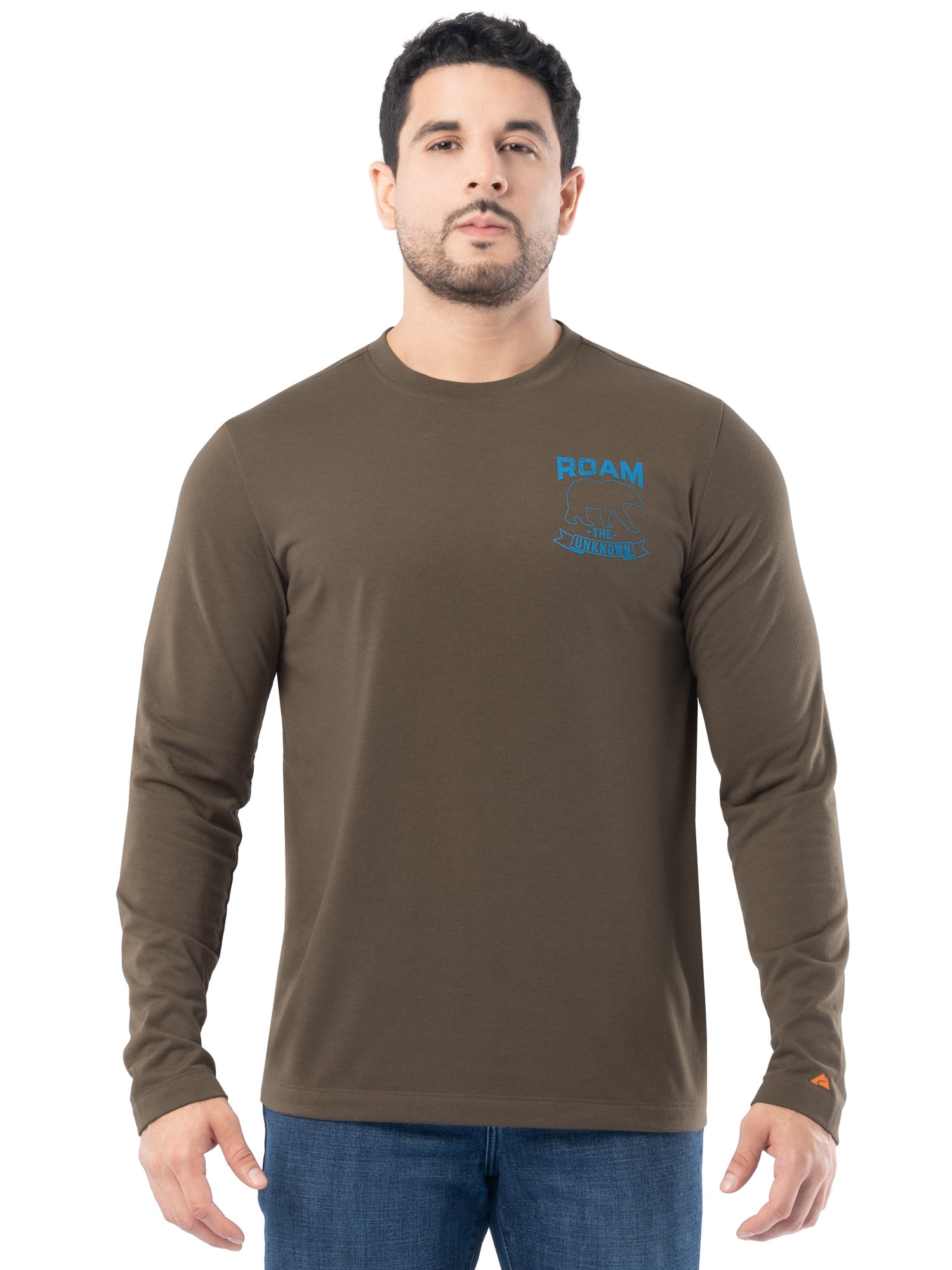 Ozark Trail Men's Active Graphic Tee with Long Sleeves, Sizes S-3XL