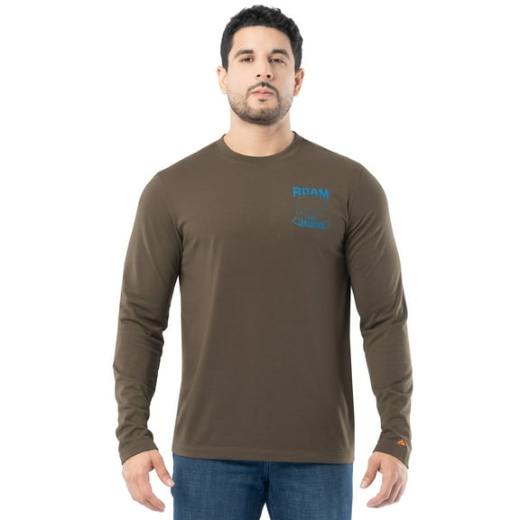Ozark Trail Men's Long Sleeve Active Graphic T-Shirt, Sizes S-3XL