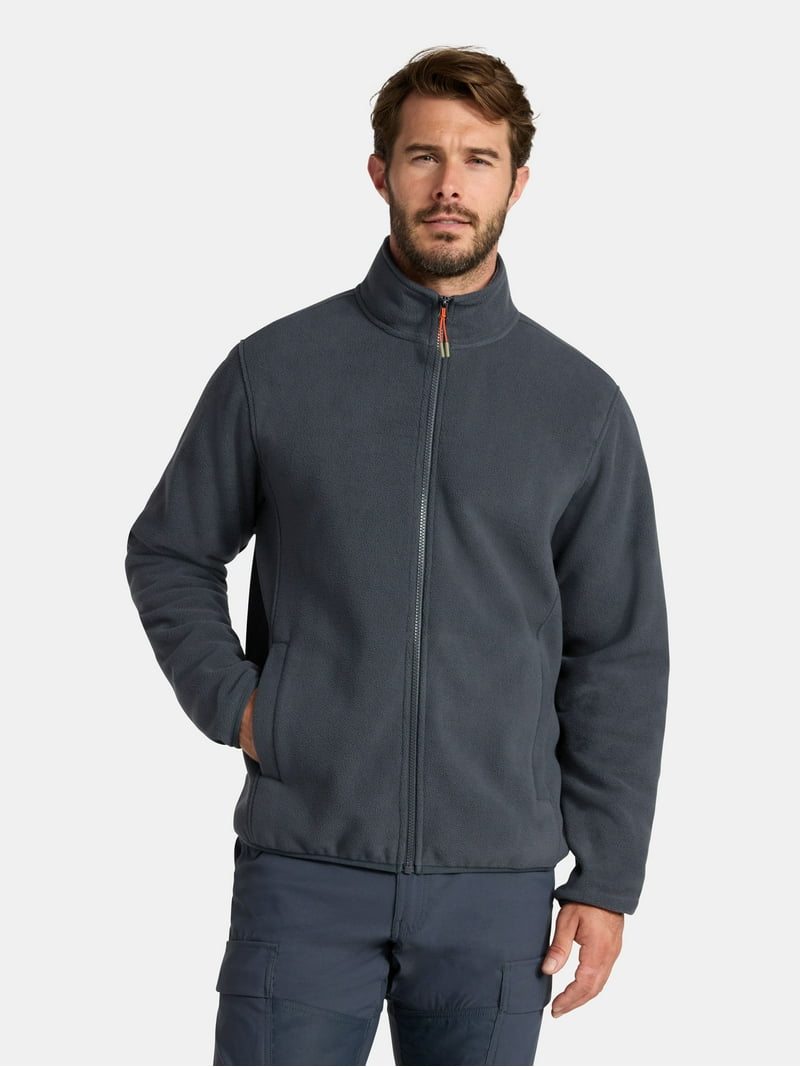 Ozark Trail Men's and Big Men's Fleece Zip-Front Jacket, Sizes S
